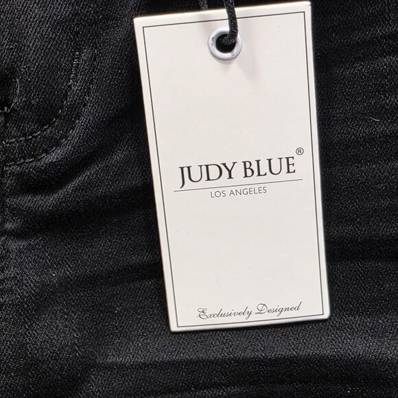 Judy Blue Jeans Womens 7 28 Black Slim Fit Mid Rise Distressed Stretch JB88137 - Picture 7 of 13